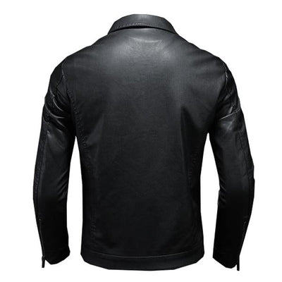 Tomas | Veste en cuir à col pour hommes