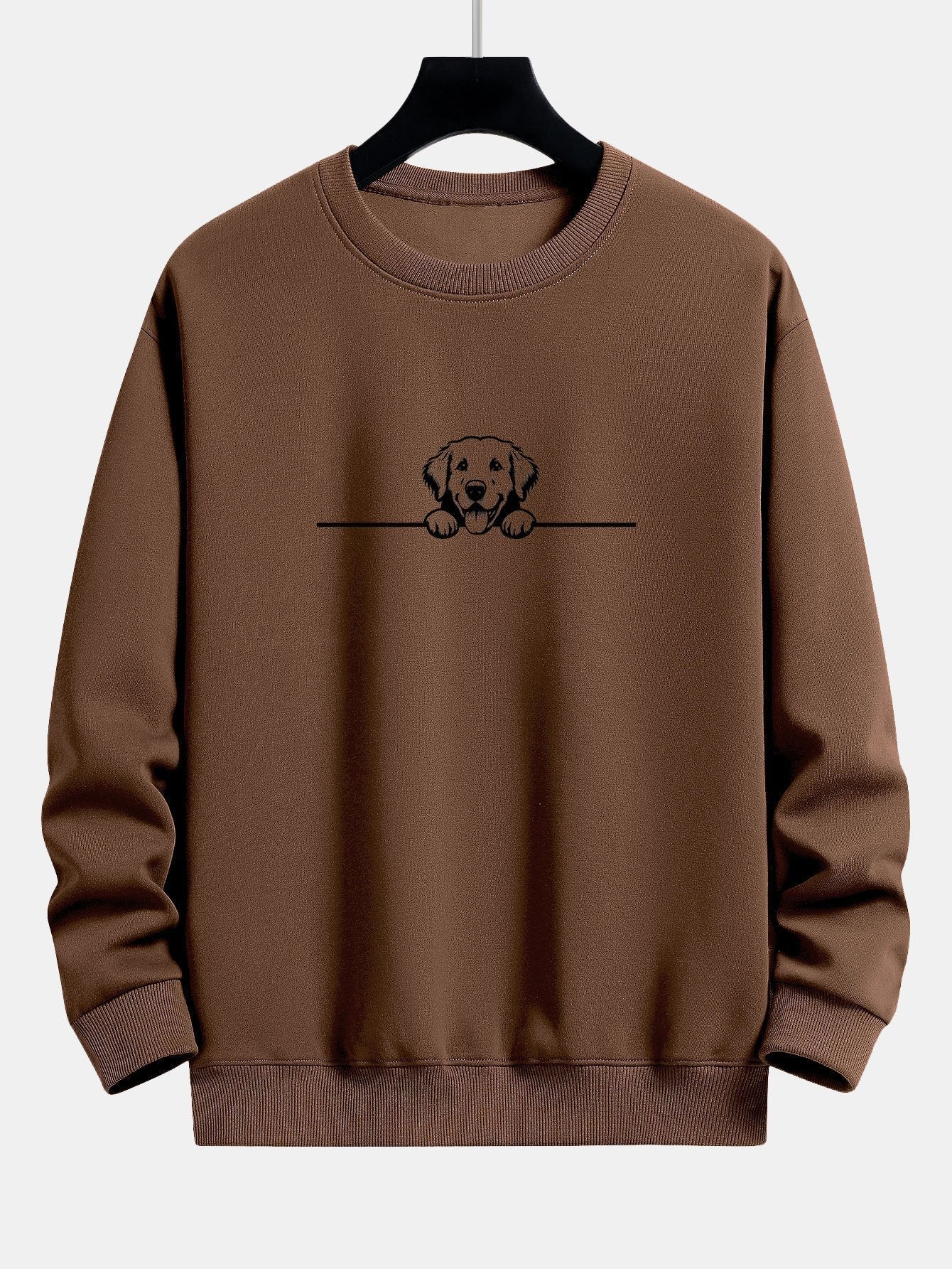 Sweat-shirt décontracté à imprimé chien Golden Retriever