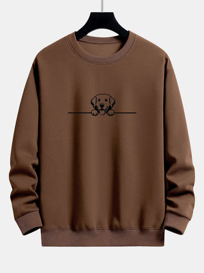 Sweat-shirt décontracté à imprimé chien Golden Retriever
