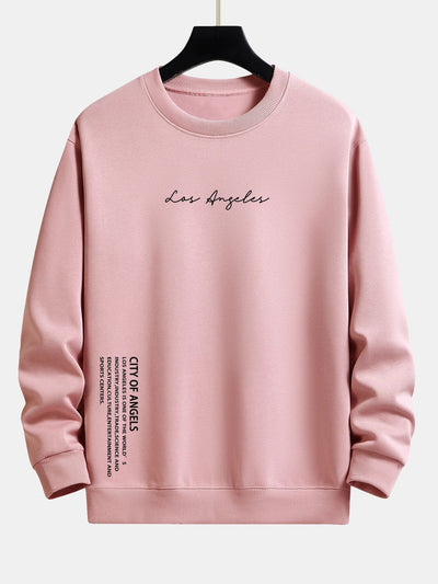 Sweat-shirt décontracté à slogan Los Angeles
