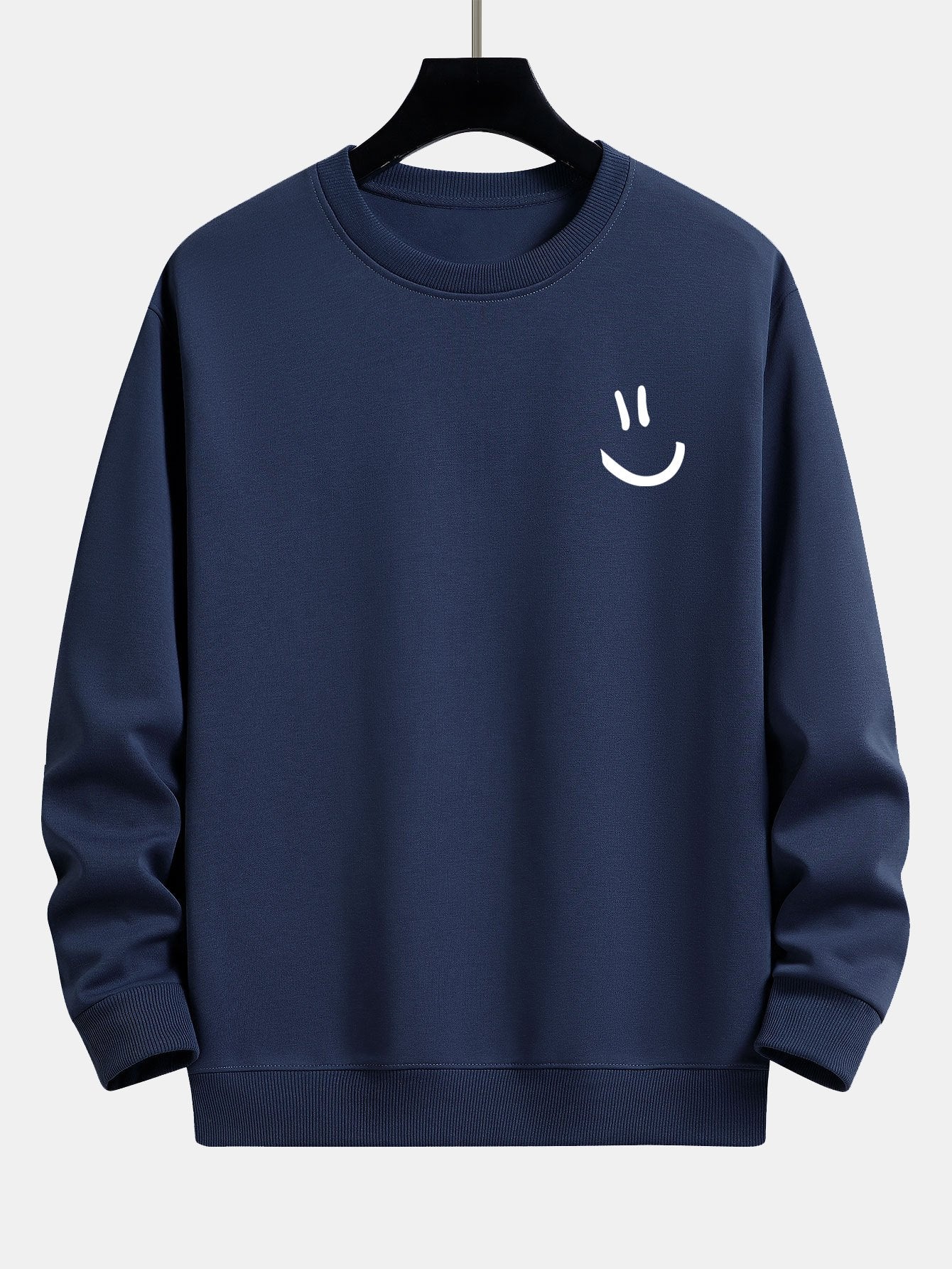 Sweat-shirt décontracté à imprimé smiley