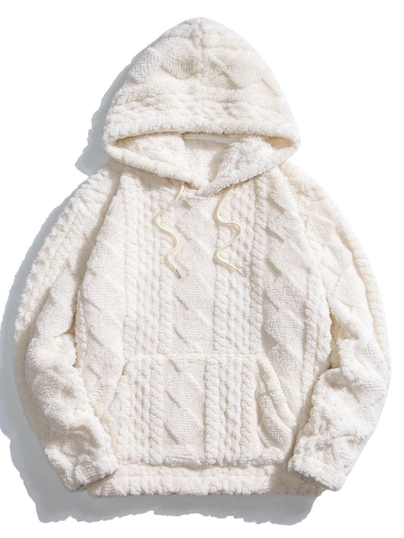 Sweat à capuche en jacquard géométrique Teddy