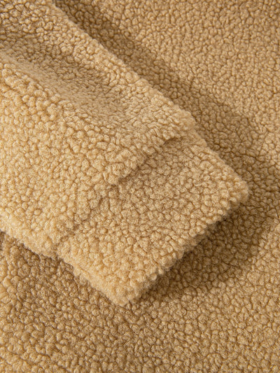 Manteau polaire Teddy à blocs de couleurs
