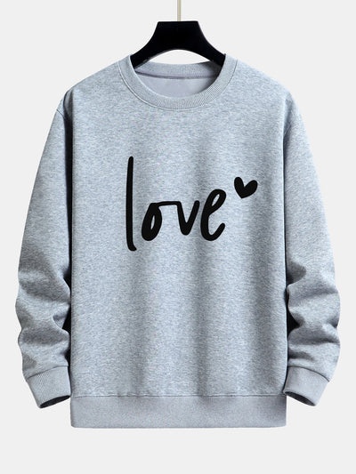 Sweat-shirt décontracté à imprimé Love