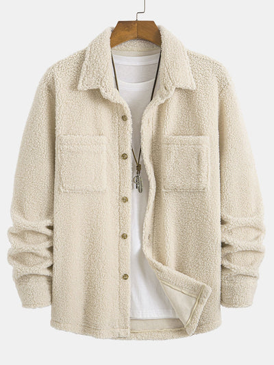 Chemise boutonnée en polaire Teddy