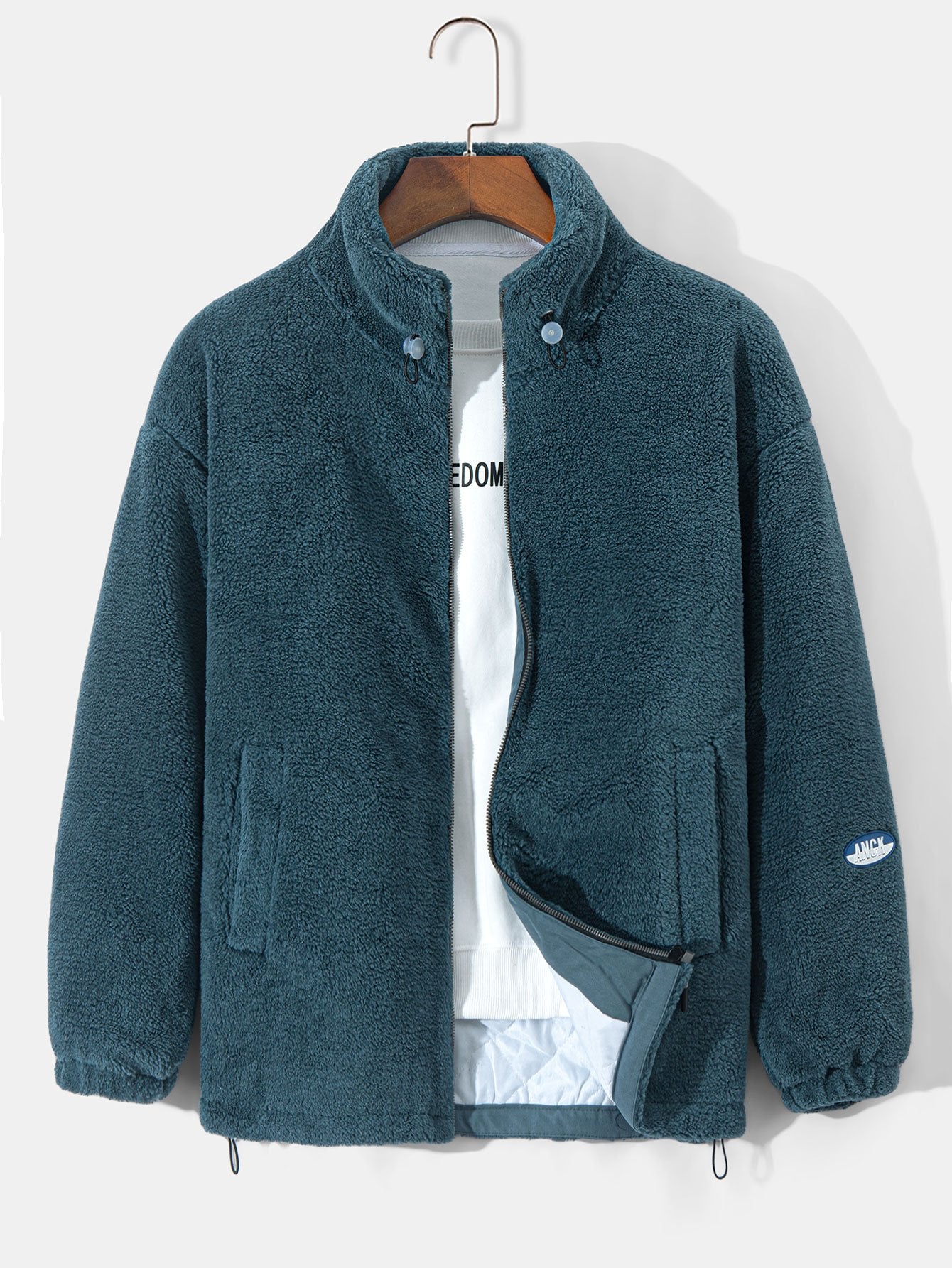Manteau en peluche doublé matelassé