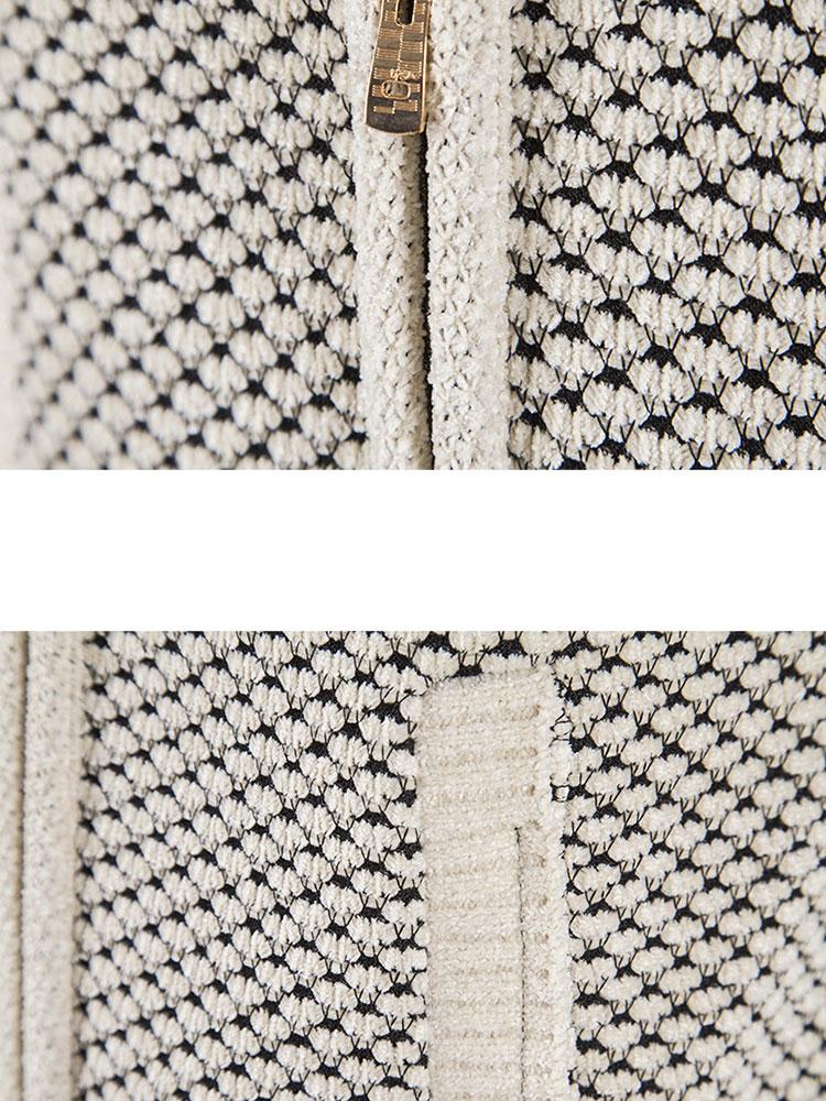 Pull à capuche texturé doublé en peluche