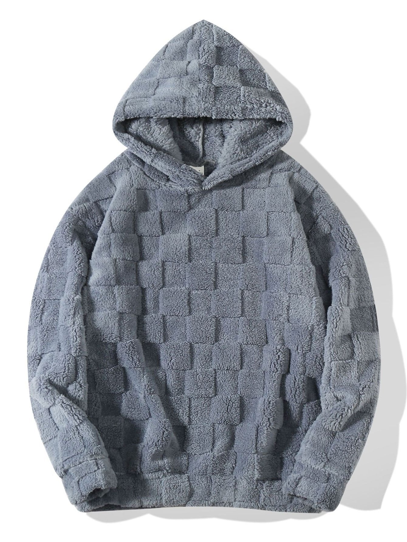 Sweat à capuche Teddy à damier coupe décontractée