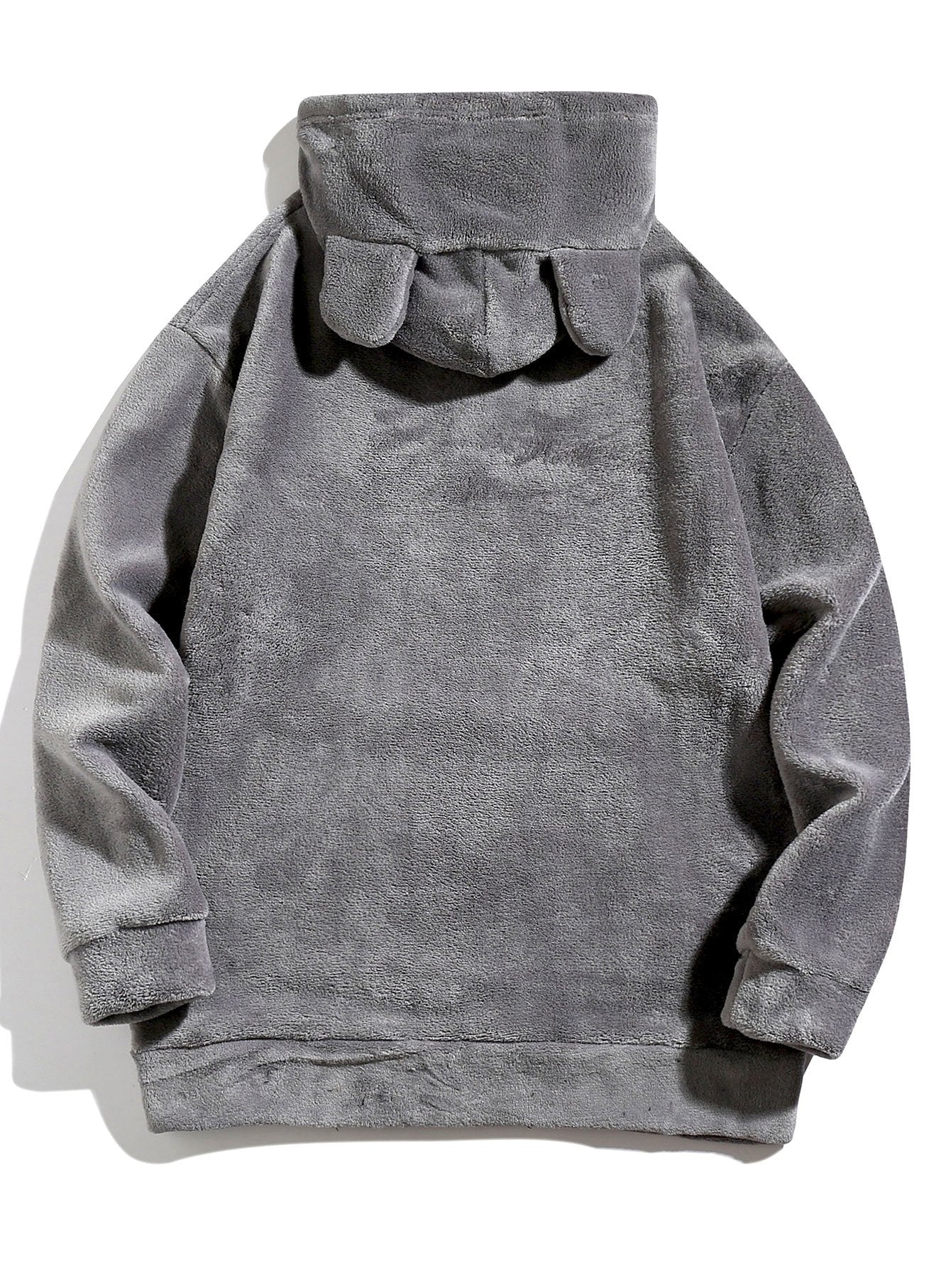 Sweat à capuche en polaire Teddy coupe décontractée avec oreilles