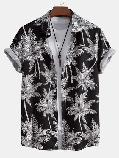 Ensemble Vacances : Chemise à Palmiers & Short de Bain Assorti