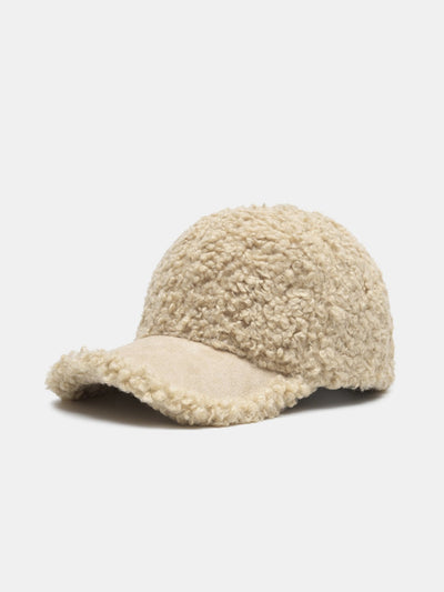 Casquette de baseball en peluche de couleur unie