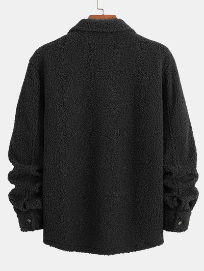 Chemise boutonnée en polaire Teddy