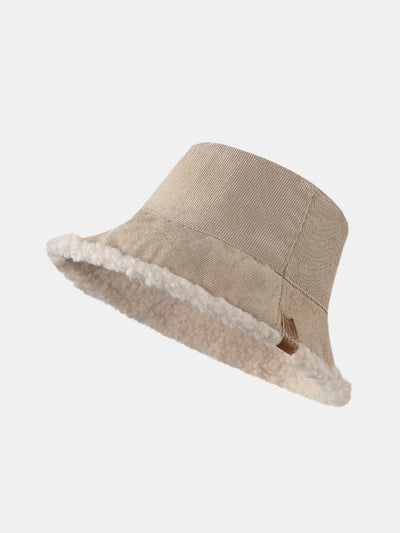 Casquette multifonctionnelle en velours côtelé et cachemire, épaisse et chaude, douce et moelleuse, pouvant être portée dans les deux sens.