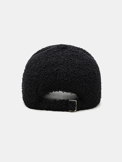 Casquette de baseball en peluche avec broderie cœur