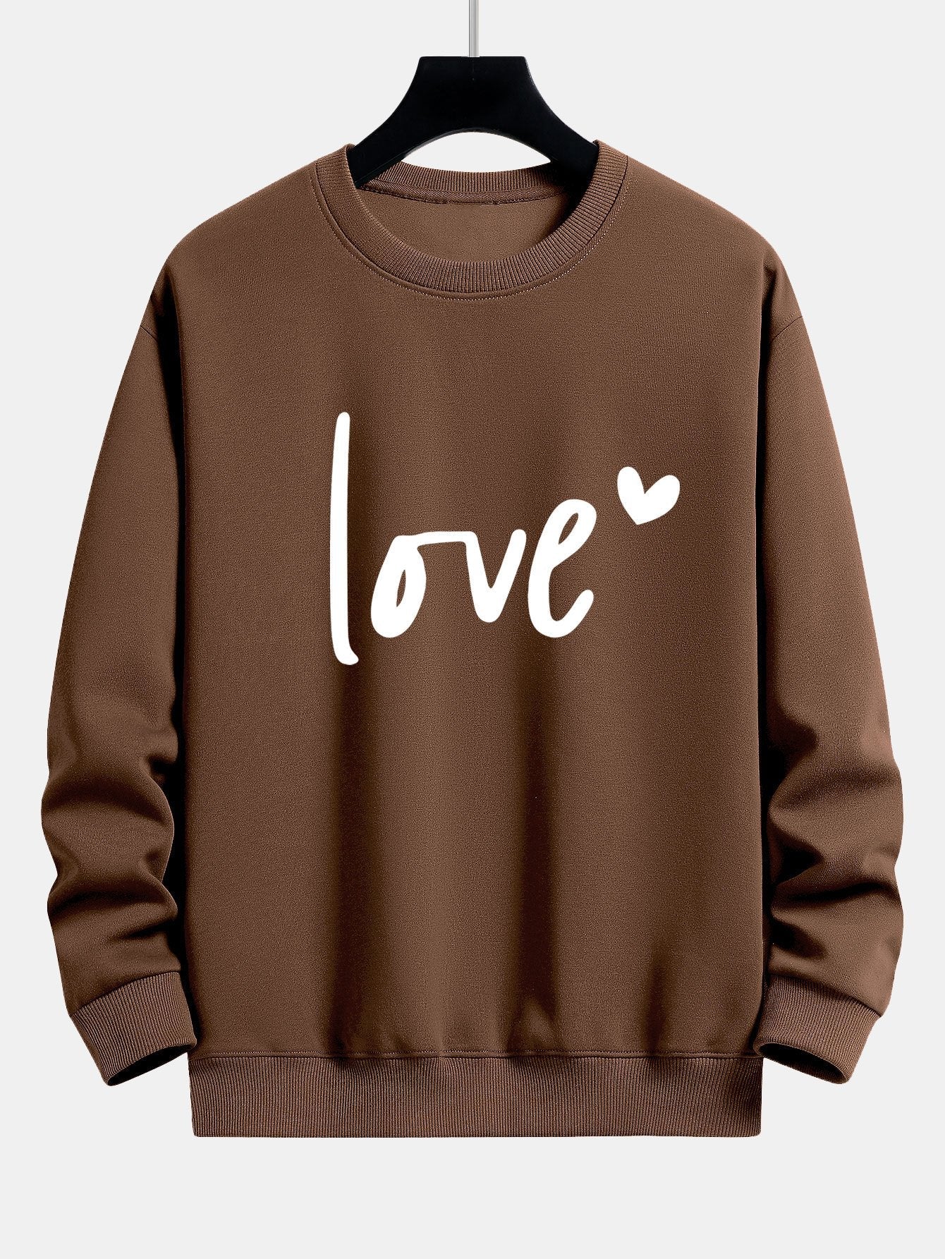 Sweat-shirt décontracté à imprimé Love