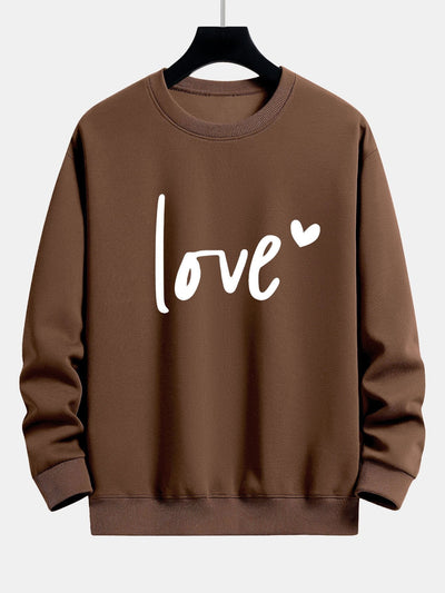 Sweat-shirt décontracté à imprimé Love