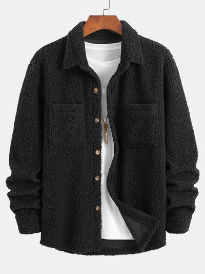 Chemise boutonnée en polaire Teddy