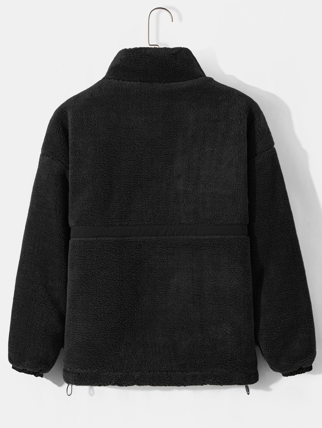 Manteau zippé en polaire matelassée doublée