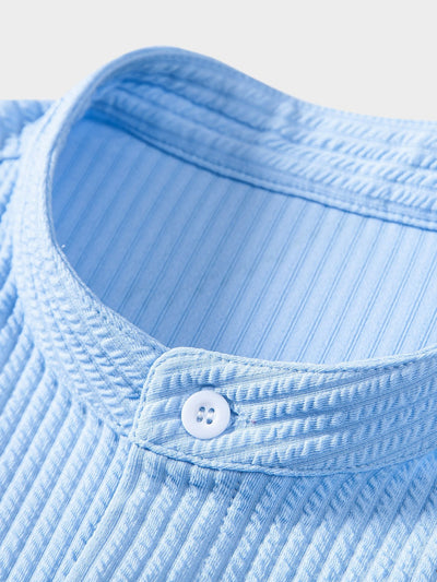 James | Chemise Muscle Fit avec col montant côtelé