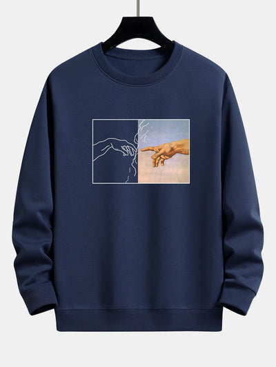 Sweat-shirt décontracté à imprimé Adam