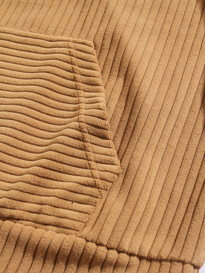 Sweat à capuche en velours côtelé coupe décontractée