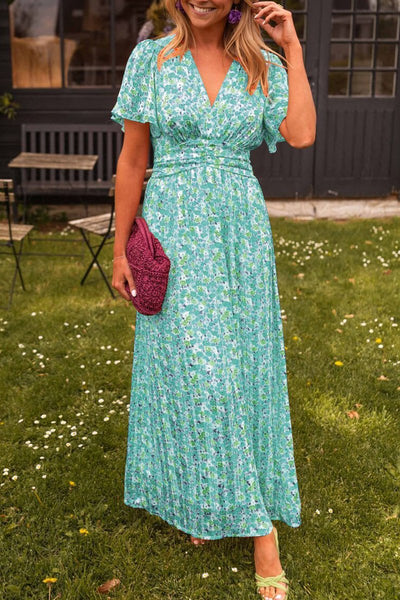 Pauline - Robe longue avec design floral
