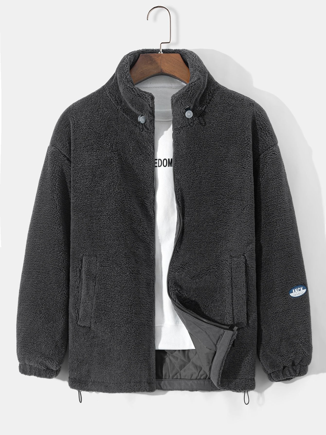 Manteau en peluche doublé matelassé