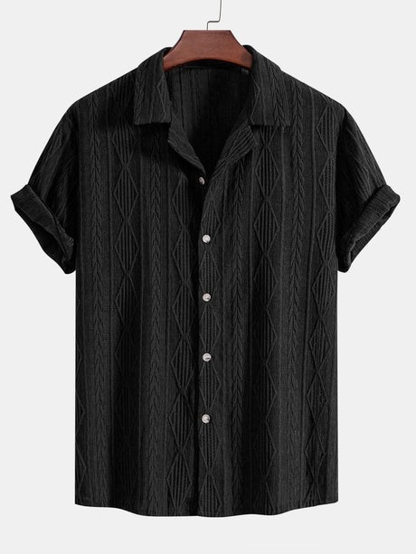 Chemise jacquard cubaine et pantalon en lin