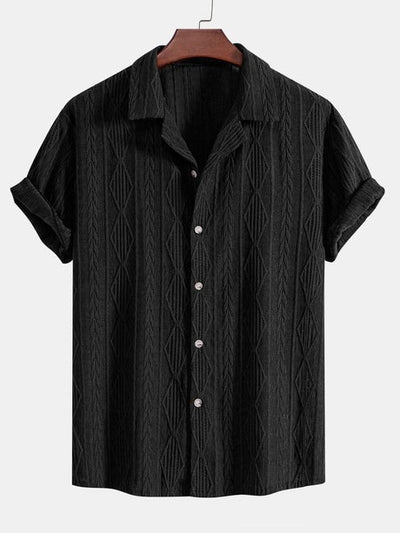 Chemise jacquard cubaine et pantalon en lin