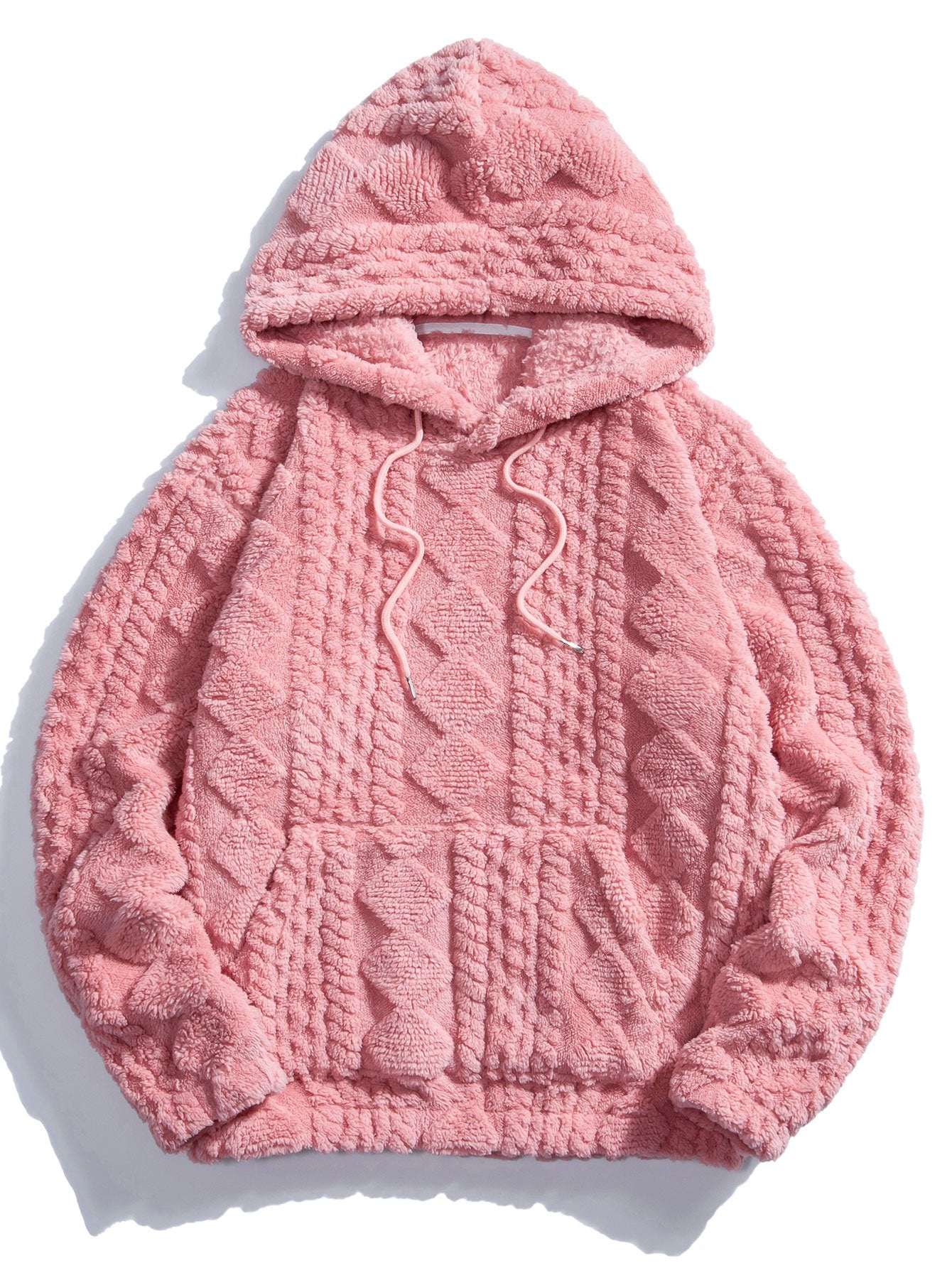Sweat à capuche en jacquard géométrique Teddy
