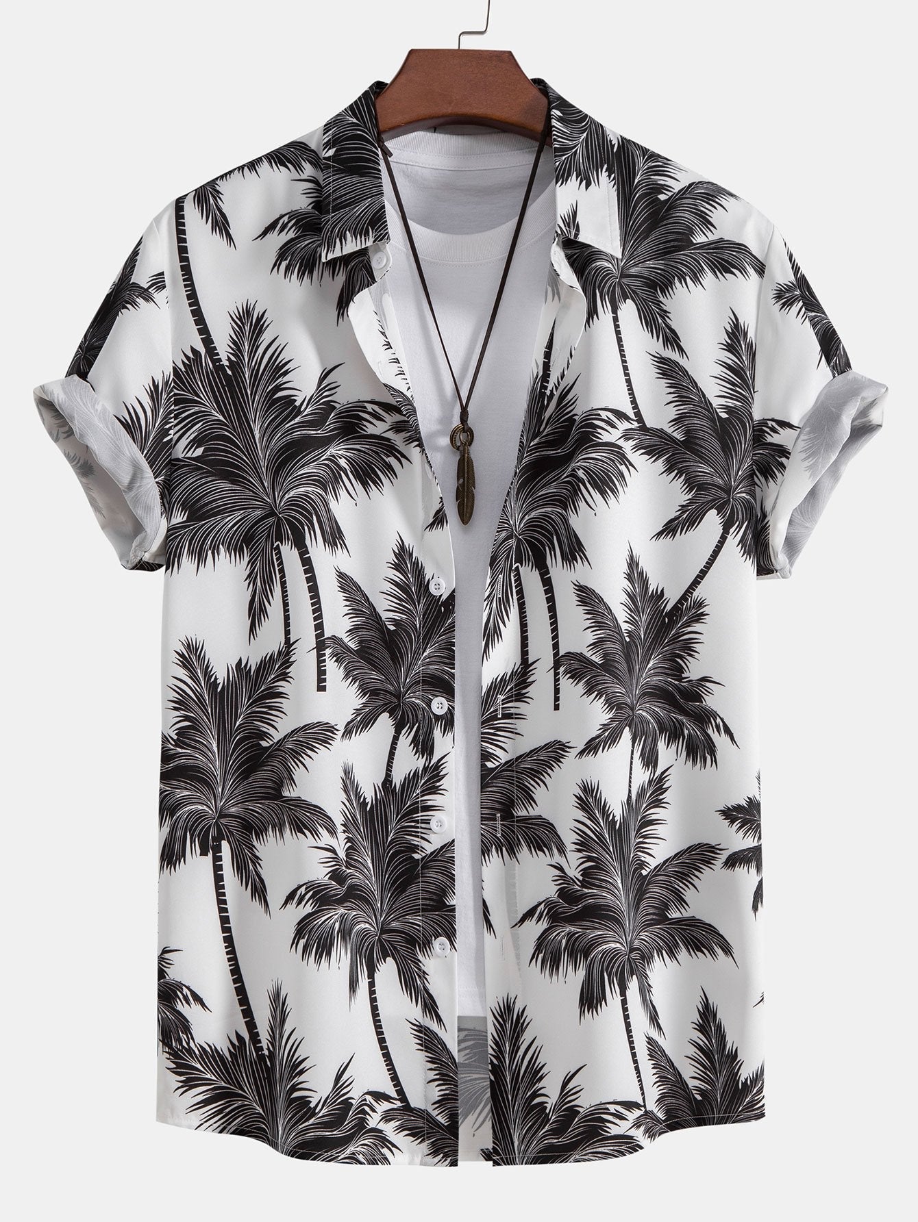 Ensemble Vacances : Chemise à Palmiers & Short de Bain Assorti