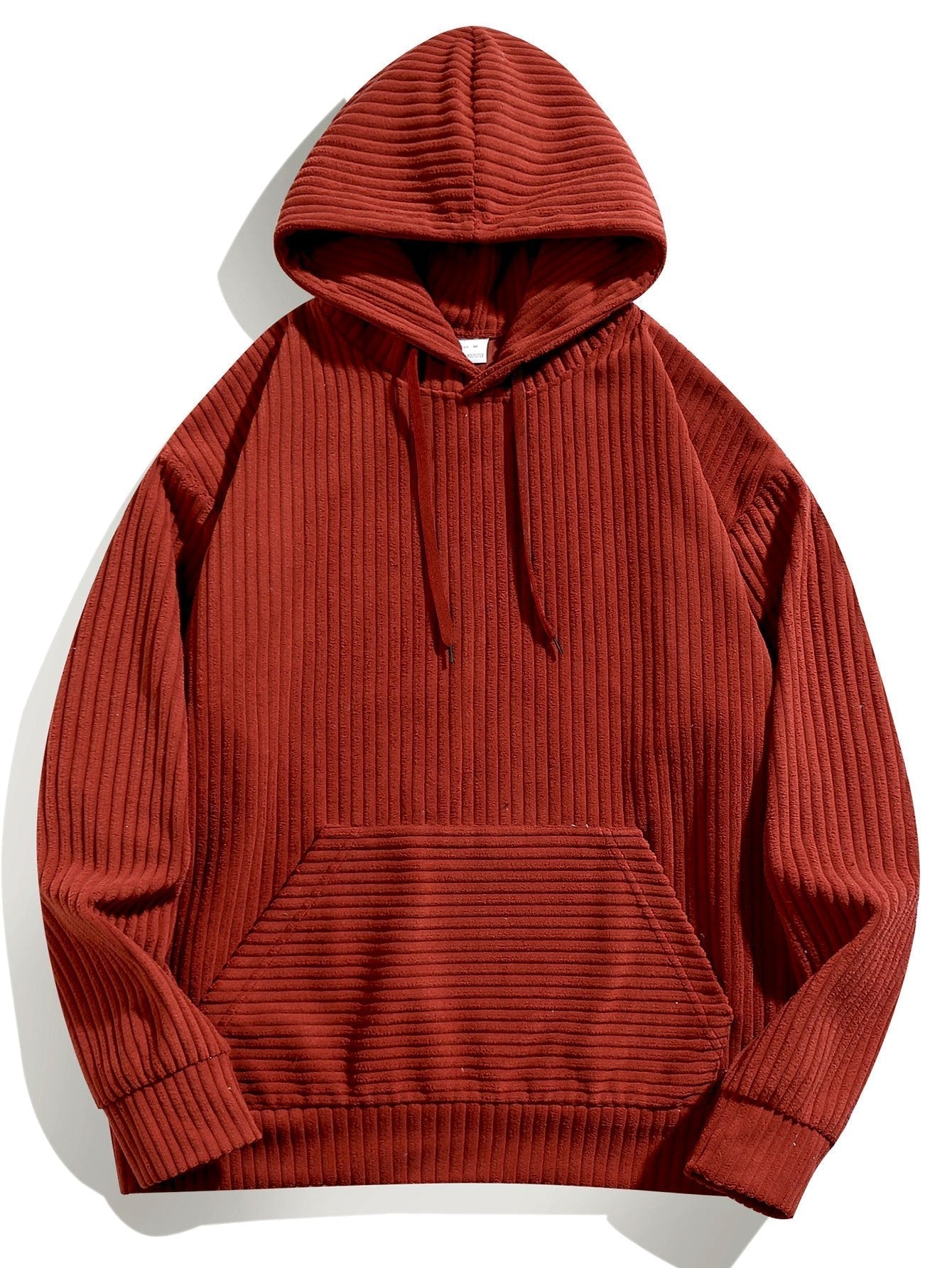 Sweat à capuche en velours côtelé coupe décontractée