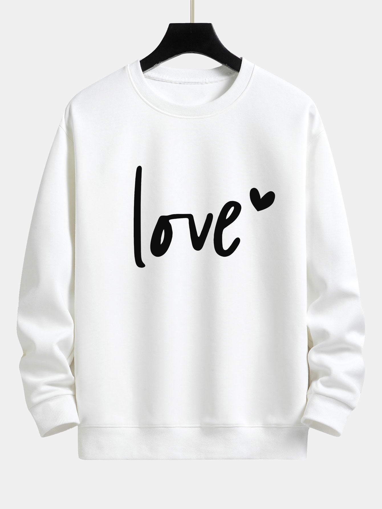 Sweat-shirt décontracté à imprimé Love