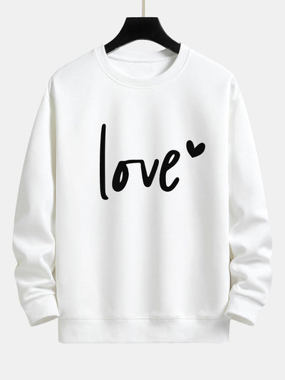 Sweat-shirt décontracté à imprimé Love