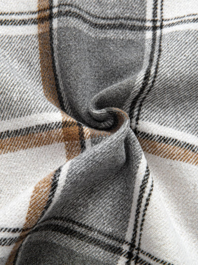 Chemise à capuche à carreaux en velours côtelé contrasté coupe décontractée et pantalon de jogging cargo en velours côtelé à cordon de serrage