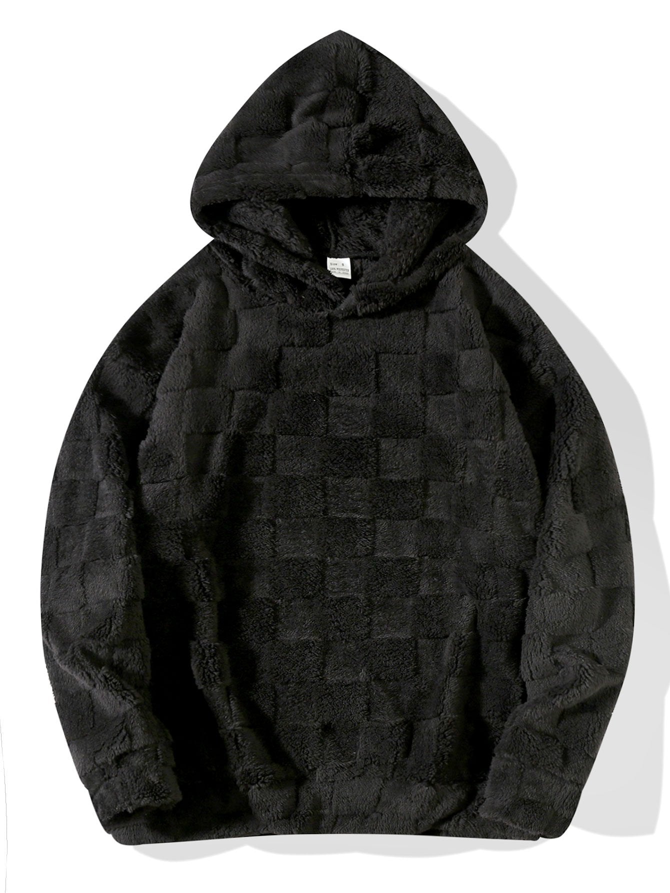 Sweat à capuche Teddy à damier coupe décontractée