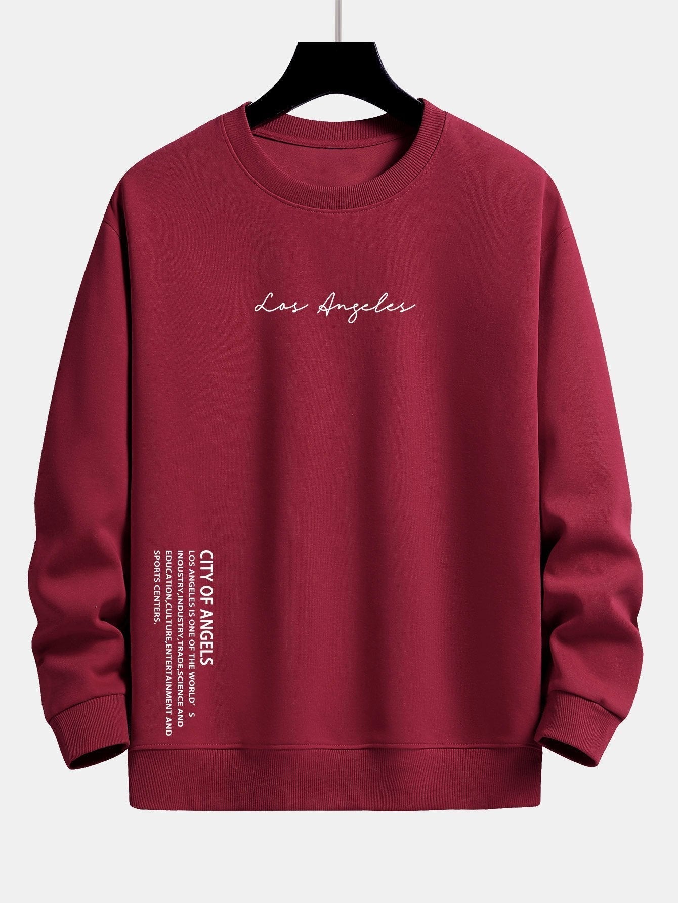 Sweat-shirt décontracté à slogan Los Angeles