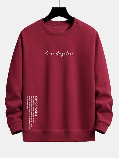 Sweat-shirt décontracté à slogan Los Angeles