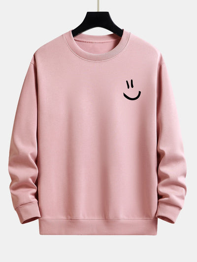 Sweat-shirt décontracté à imprimé smiley