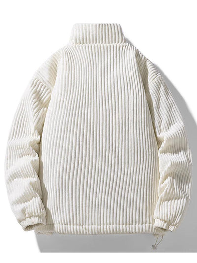 Manteau en velours côtelé matelassé doublé