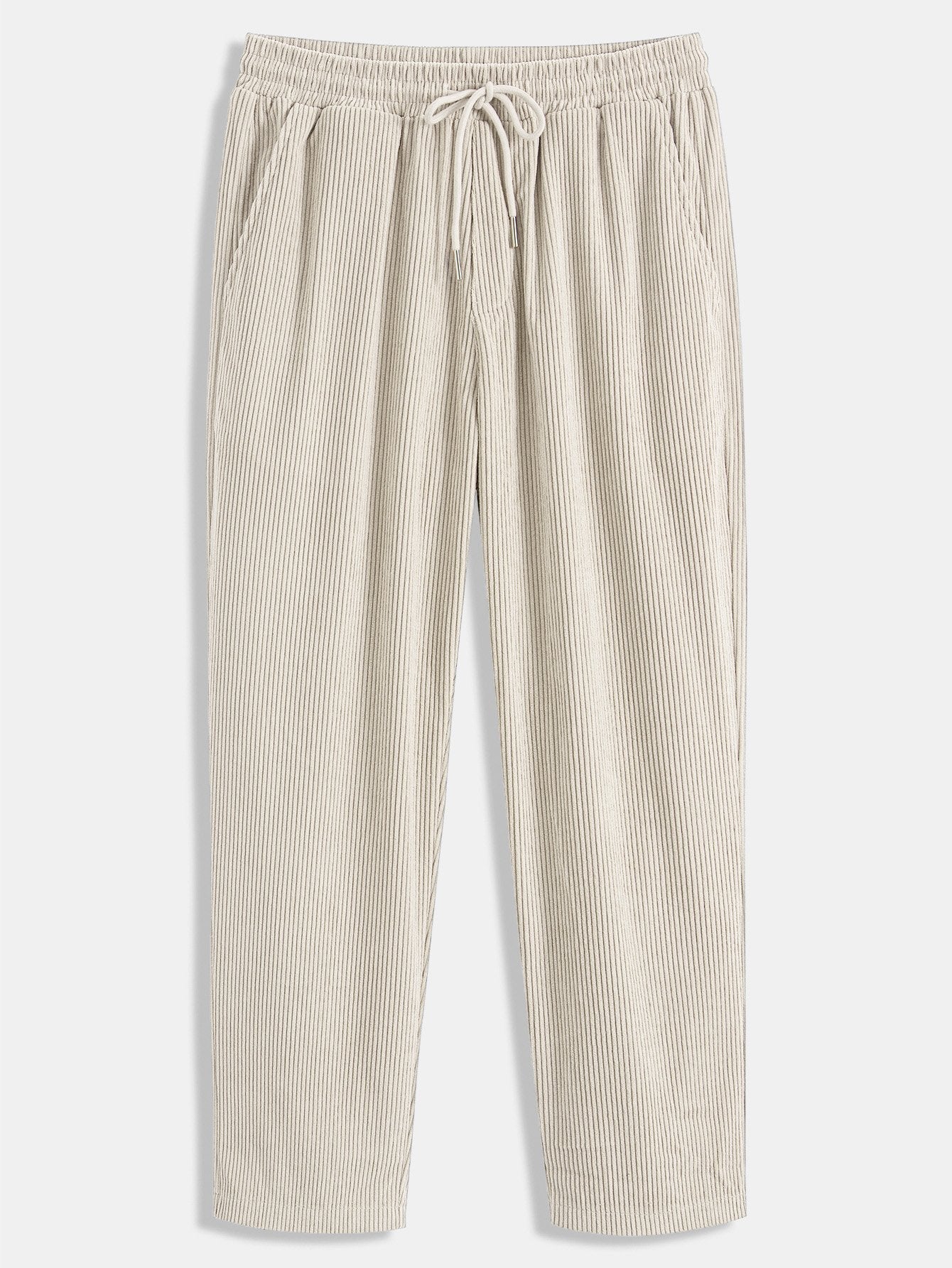 Chemise à capuche en velours côtelé colorblock coupe décontractée et pantalon droit en velours côtelé