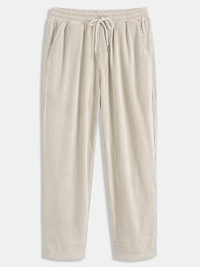 Chemise à capuche en velours côtelé colorblock coupe décontractée et pantalon droit en velours côtelé