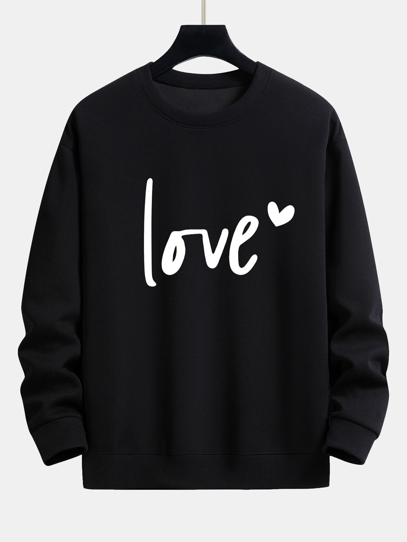 Sweat-shirt décontracté à imprimé Love