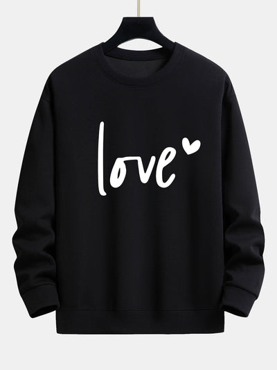 Sweat-shirt décontracté à imprimé Love