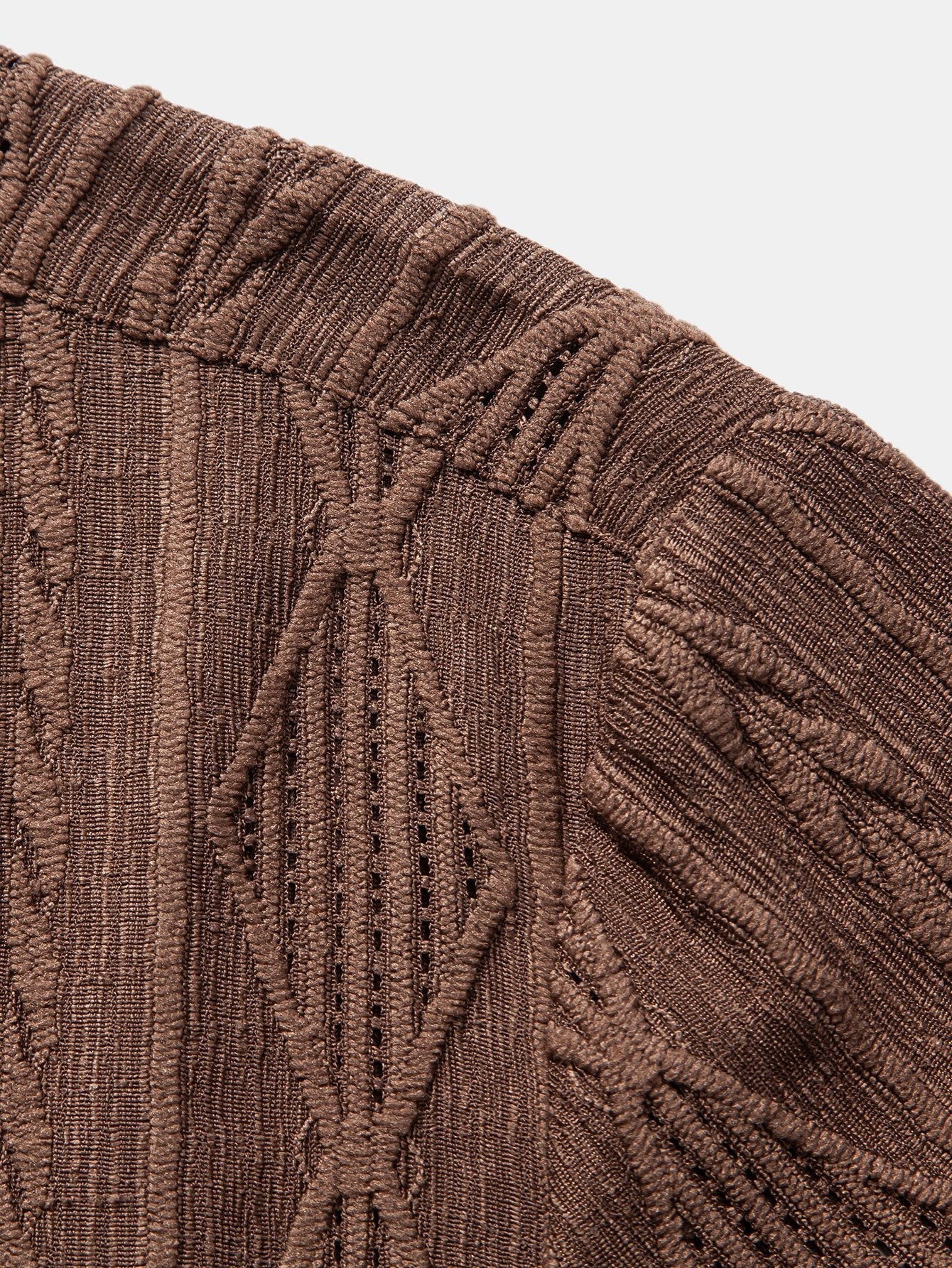 Chemise Cubaine Jacquard à Motifs Géométriques