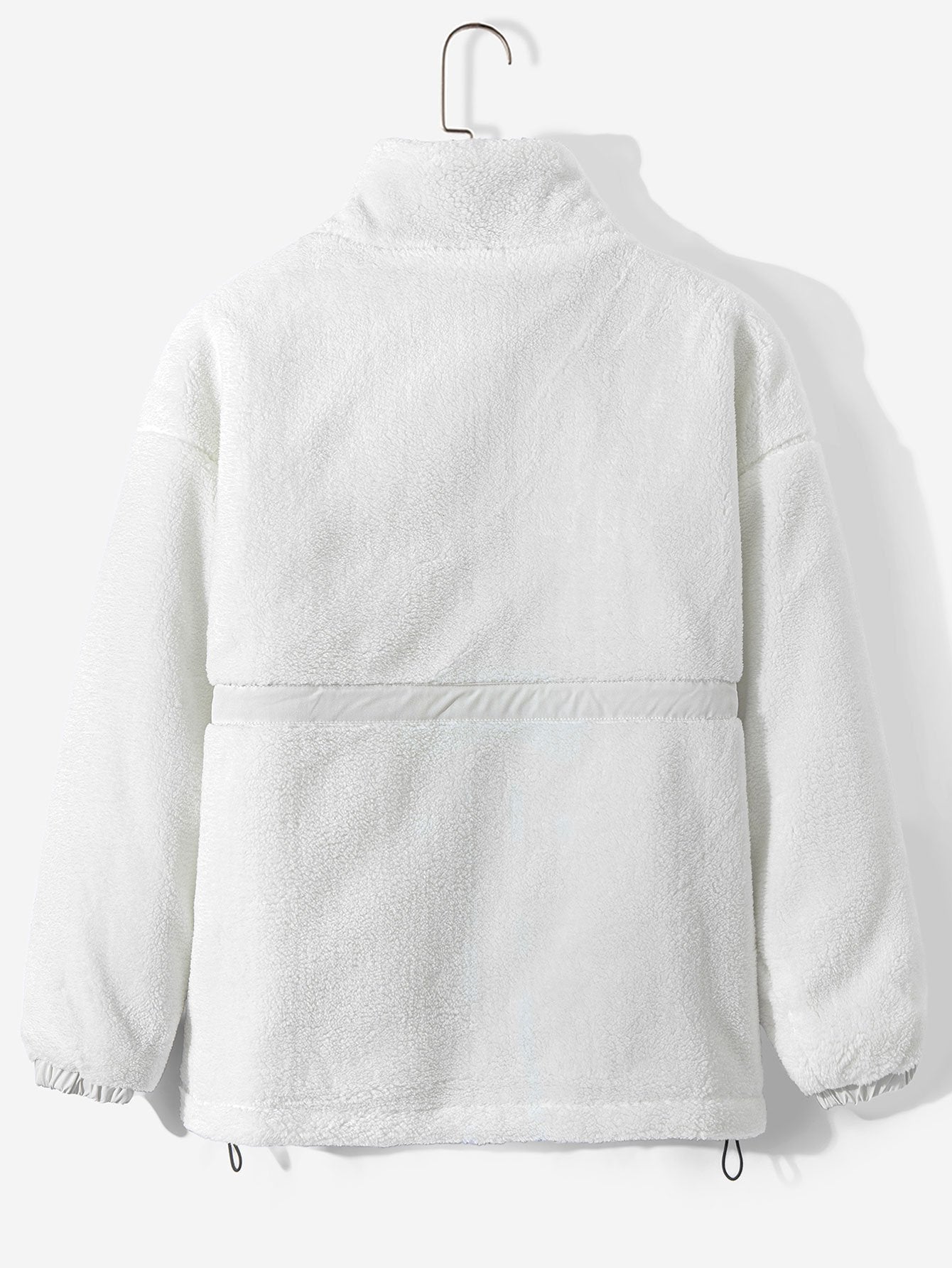 Manteau zippé en polaire matelassée doublée