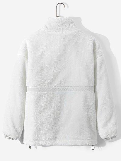 Manteau zippé en polaire matelassée doublée