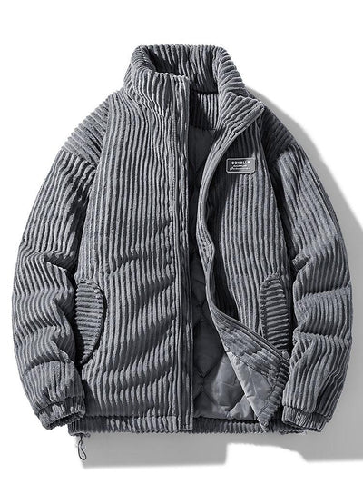 Manteau en velours côtelé matelassé doublé