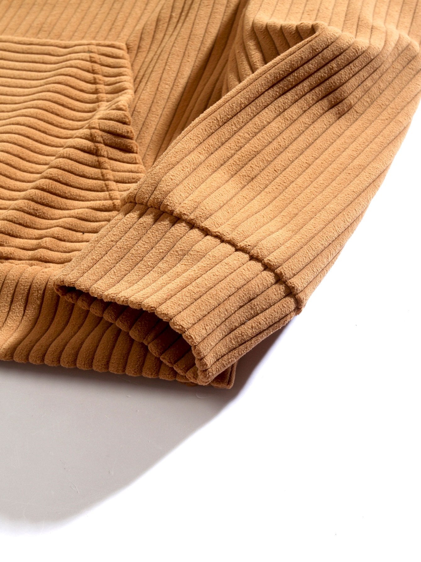 Sweat à capuche en velours côtelé coupe décontractée