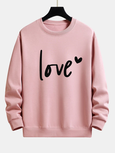 Sweat-shirt décontracté à imprimé Love